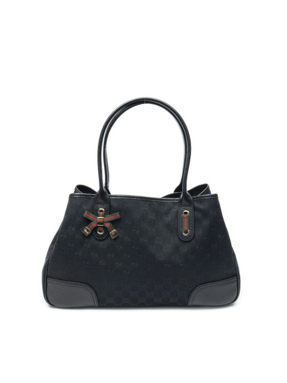 Gucci Medium Princy Tote Bag Black GG Canvas